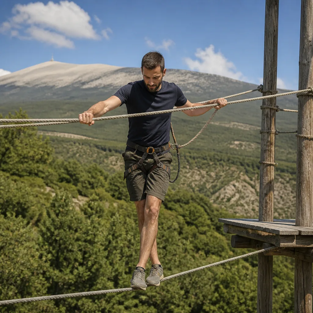Randonneurs découvrant les paysages du Vaucluse autour du mont Ventoux