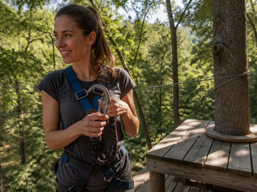 Accueil des visiteurs au parc accrobranche Ventoux Aventure à Mormoiron